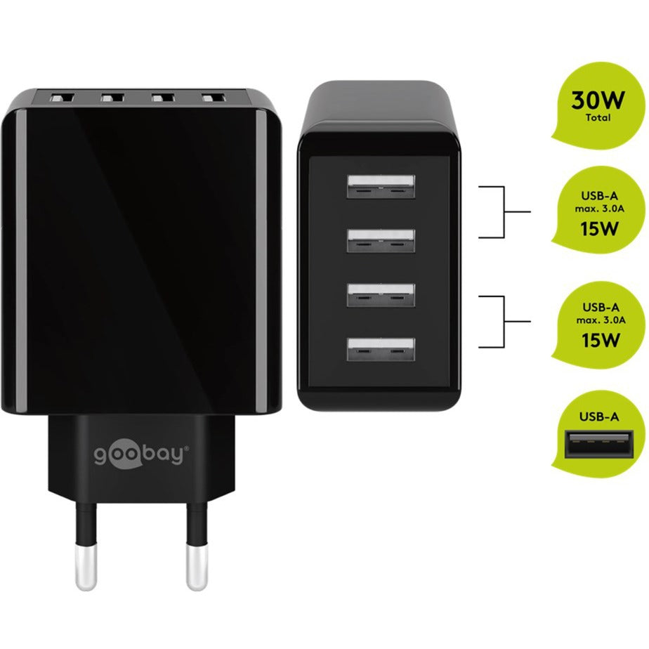 Goobay 4-Wege-USB-Ladegerät (30 W)