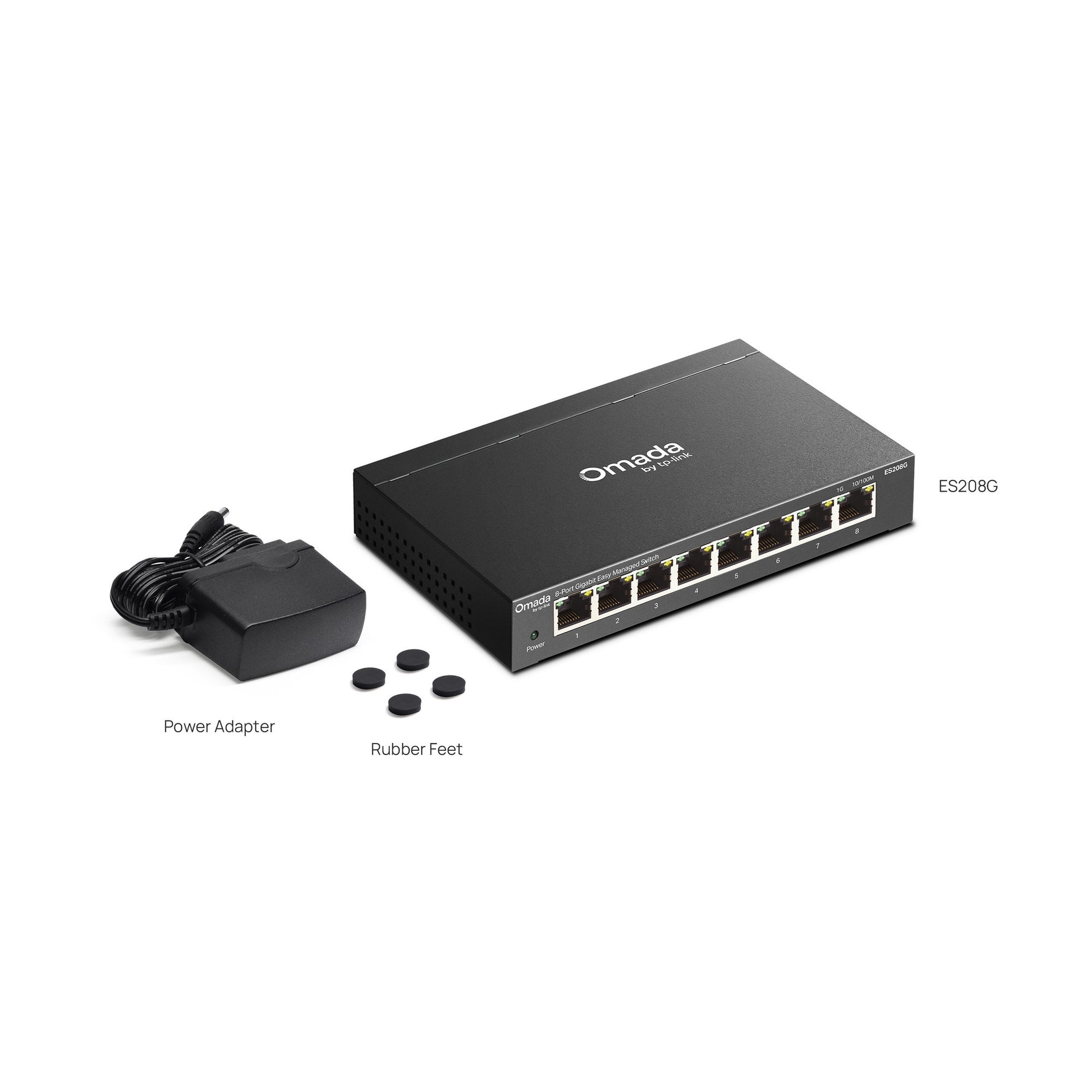 Tp-Link Omada ES208G 8-Port Gigabit Easy Managed Switch (Schwarz)