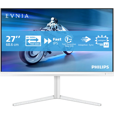 Philips Evnia 27m2n5901a 27 4k UHD Gaming-Monitor (weiß, 2x HDMI, Display-Port, 2x USB-A, USB-B, USB-C, 160 Hz 320 Hz)