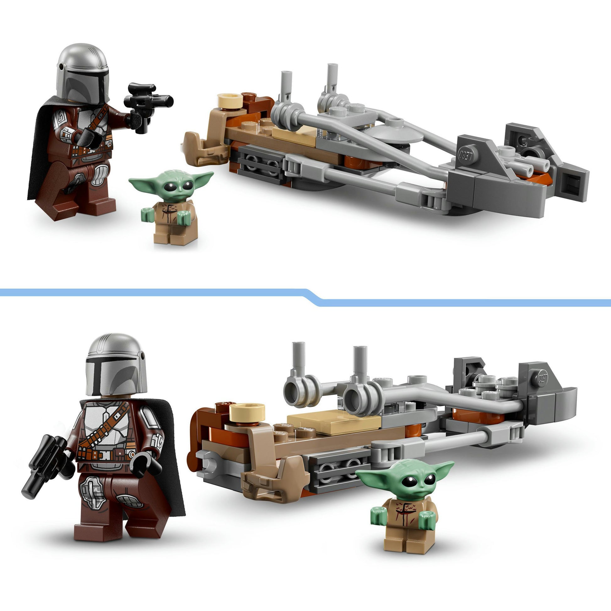 Lego Star Wars TM 75436 The Mandalorian und Grogus Speeder Bike | 2 Stk