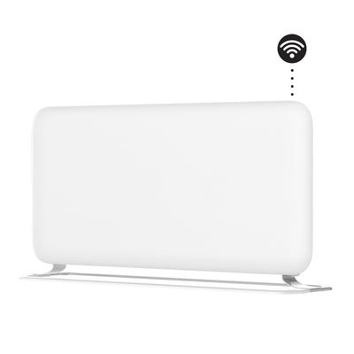Mill Steel WLAN-Flächenheizung PA1500Wifi4A mit Sockel, 1500-Watt-Konvektor (weiß, WLAN 2,4 GHz (WLAN 6), Bluetooth 5.2, ZigBee 3.0 + App)
