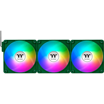 Thermaltake CT120 EX ArGB Sync PC-Lüfter Racing Green (3-Lüfter-Pack) Gehäuselüfter (grün, 3 Stück, 120 x 120 x 25 mm, PWM)