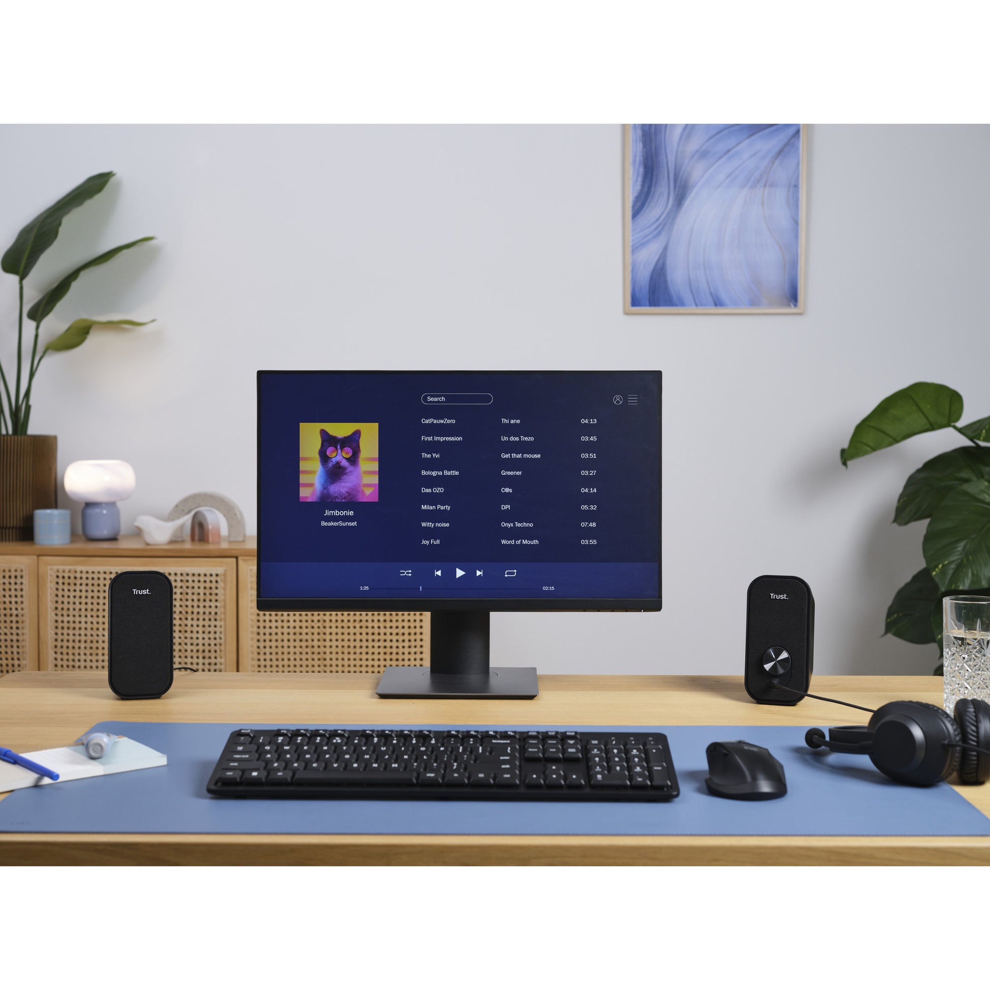 Trust ador 2.0 Lautsprecherset PC-Lautsprecher (schwarz grau)