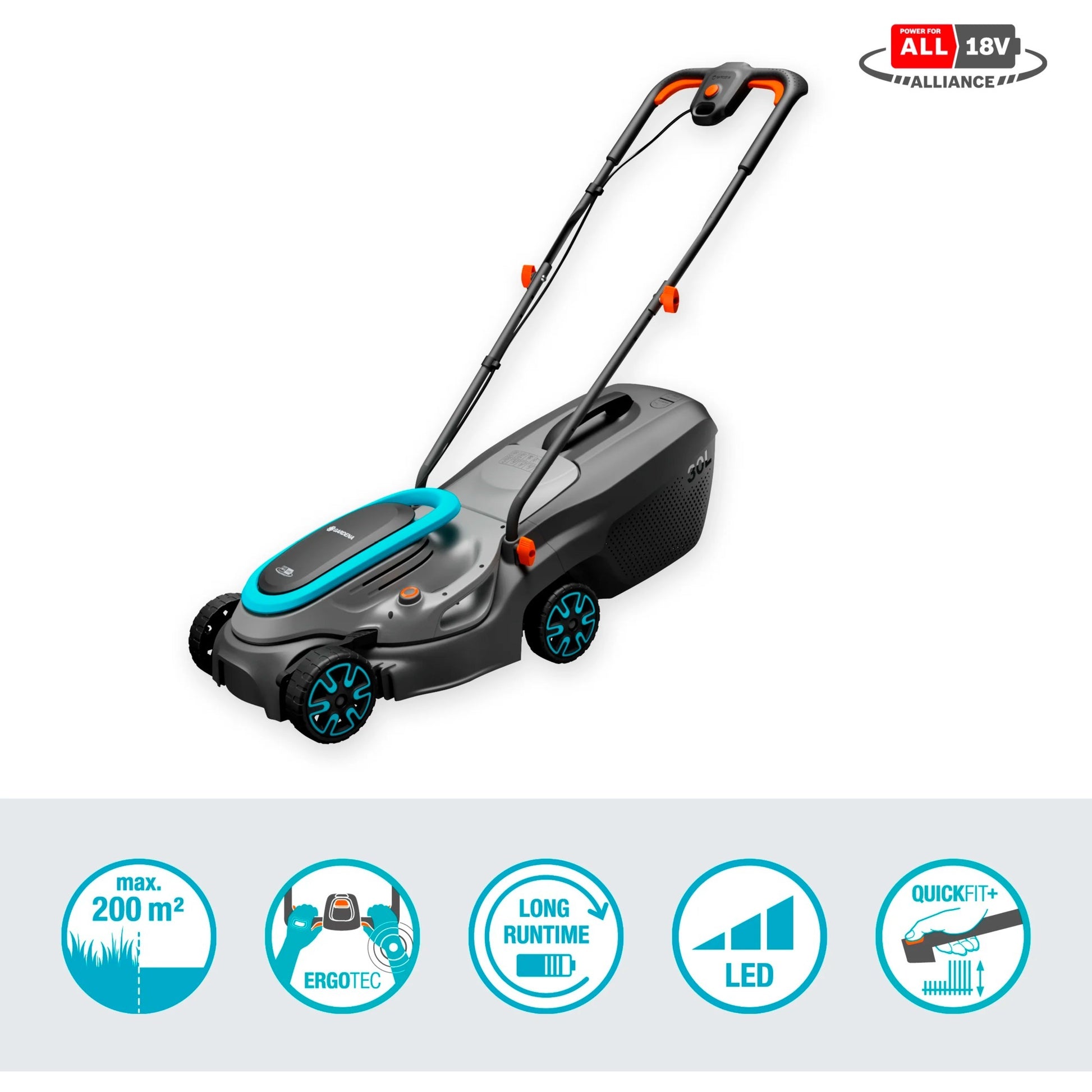 Gardena Accugrashaaier Powermax 32 18V P4A Set
