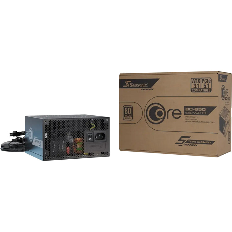 Seasonic Core BC-650 ATX 3.1 650 Watt Netzteil (schwarz, 2x PCIe)