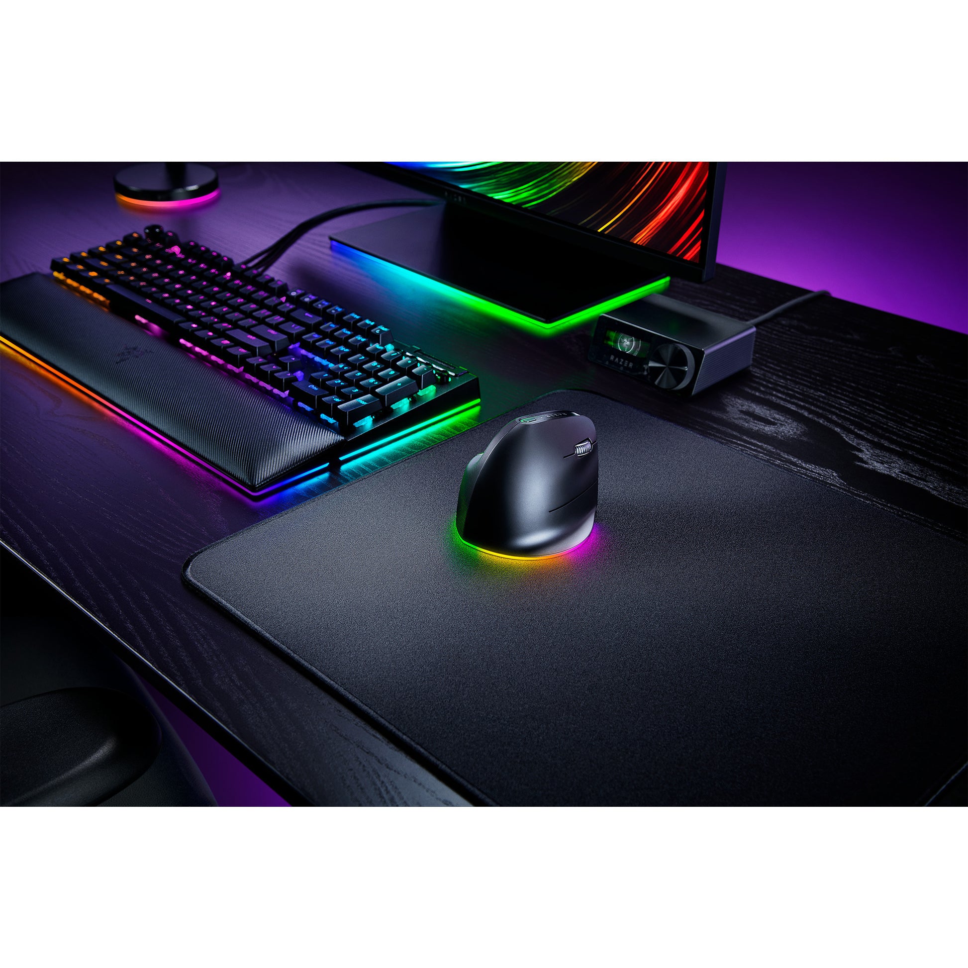 Vertikale Gaming-Maus Razer Pro Click V2 (schwarz, bis zu 30.000 dpi, USB-C Bluetooth 2,4 GHz)