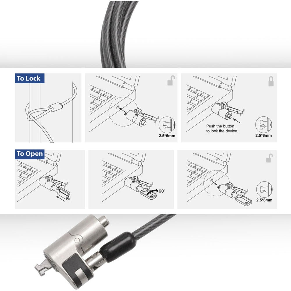 Act Connectivity Nano Laptop Lock mit Schlüssel