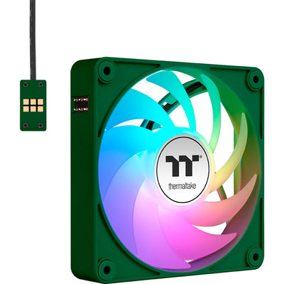 Thermaltake CT120 EX ArGB Sync PC-Lüfter Racing Green (3-Lüfter-Pack) Gehäuselüfter (grün, 3 Stück, 120 x 120 x 25 mm, PWM)