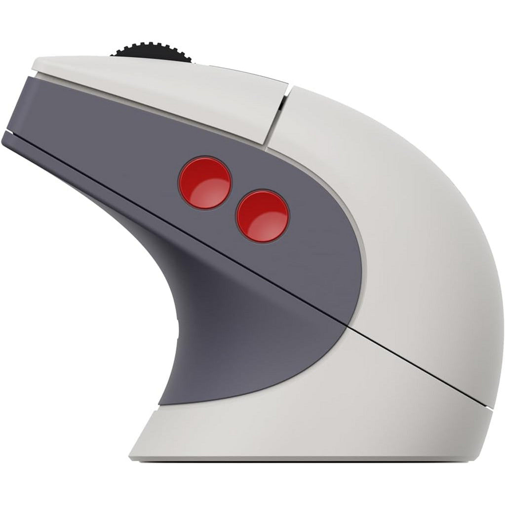 8bitdo Retro R8 Maus – N Edition (Grau Rot, 50 – 26000 dpi, Bluetooth USB-C 2,4 GHz)