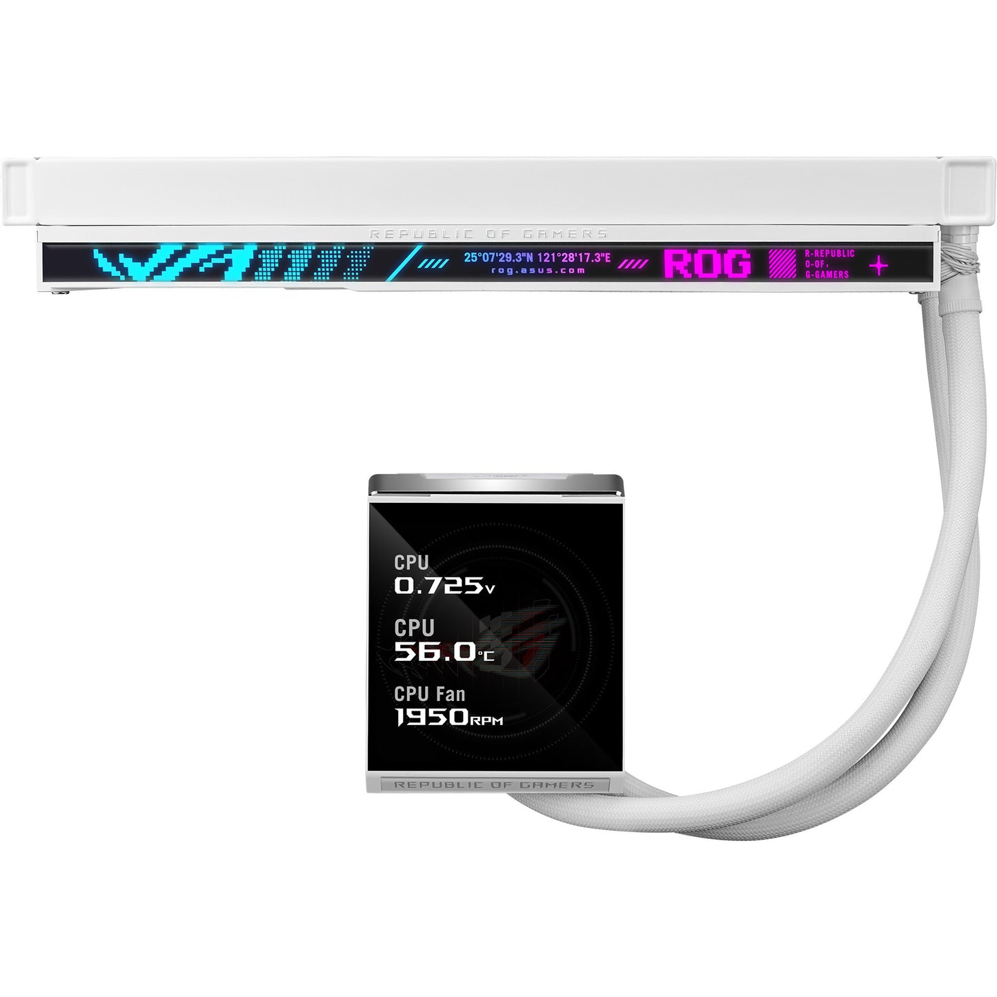 Asus ROG Strix LC IV 360 ARGB LCD-Wasserkühlung (Weiß, 4-Pin-PWM)