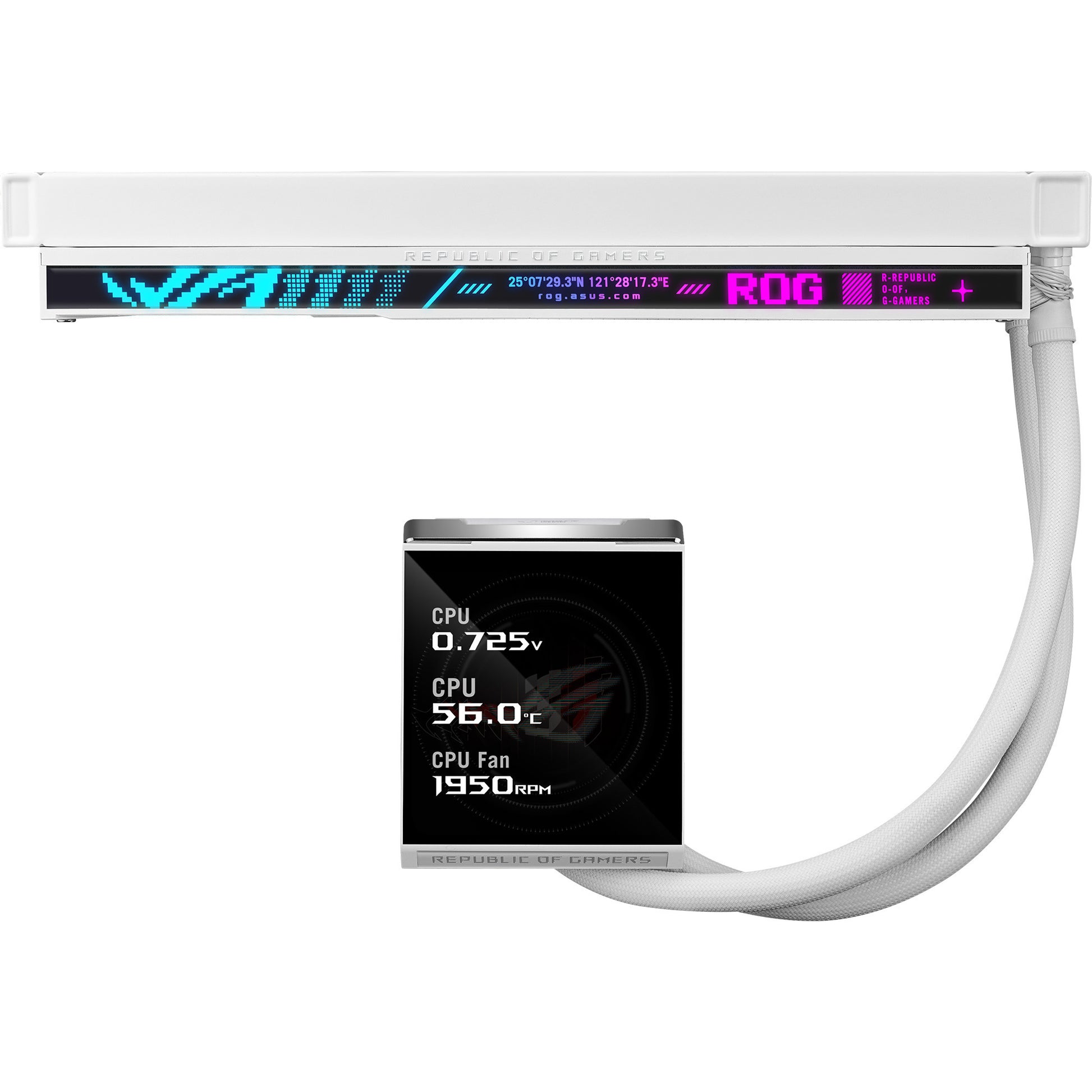 Asus ROG Strix LC IV 360 ARGB LCD-Wasserkühlung (Weiß, 4-Pin-PWM)