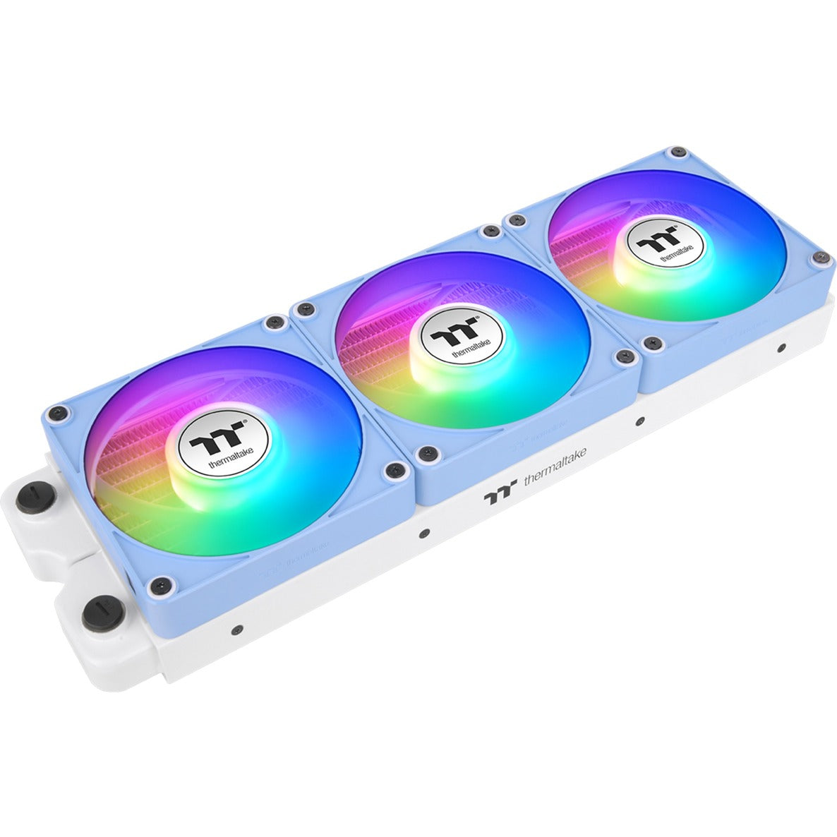 Thermaltake CT120 EX Reverse Argb Sync PC-Lüfter Hydrangea Blue (3-Lüfter-Pack) Gehäuselüfter (Hellblau, 3 Stück, 120 x 120 x 25 mm, PWM)