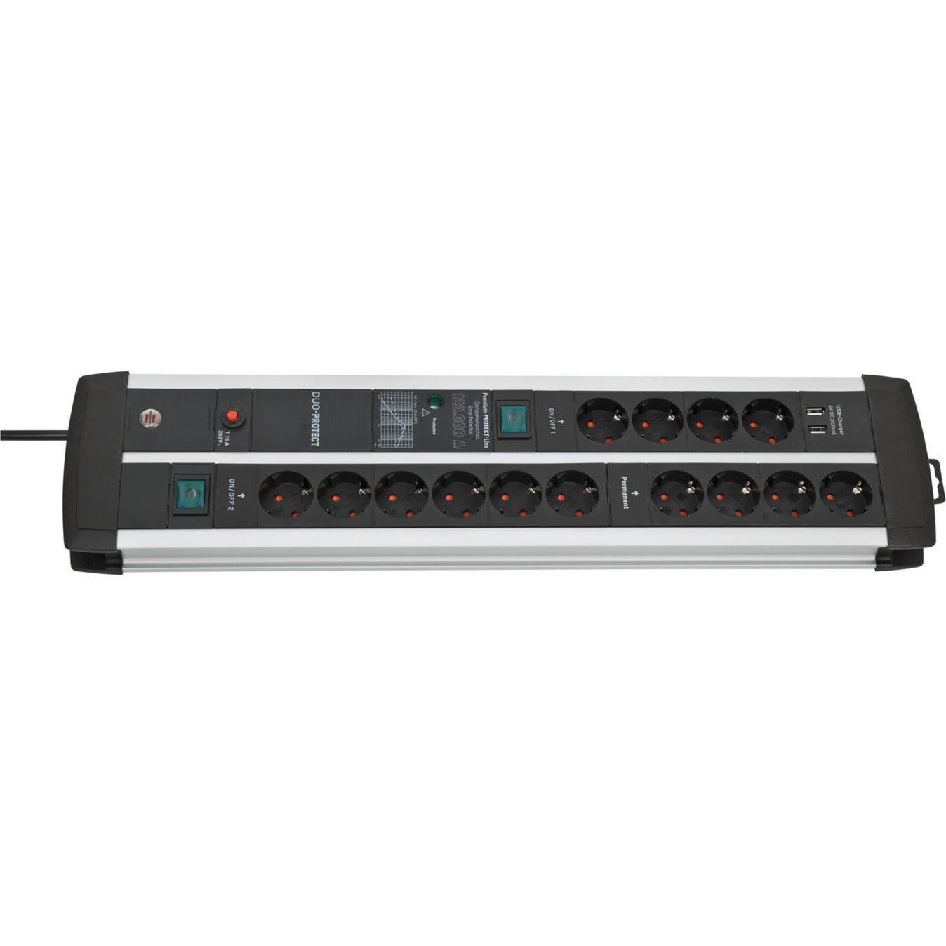Brennenstuhl Premium-Protect-Line 120.000A Duo Socket 14-V