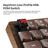 Keychron K3 Max-H3W Vollholz-Sonderedition mechanische RGB-Tastatur (Holzfarbe, US-Layout (QWERTZ), Milchpommelbraun, 75 %, RGB-LEDs, Double-Shot-PBT, Hot-Swap, 2,4 GHz | Bluetooth 5.1 | USB-C)