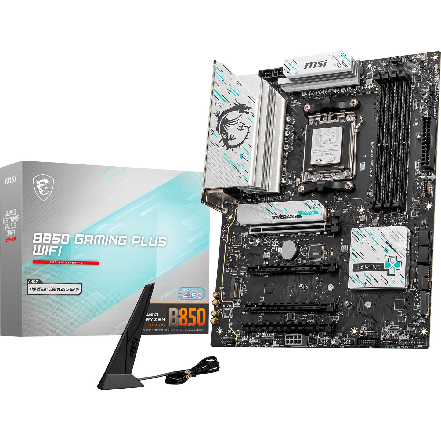 MSI B850 Gaming Plus WiFi Sockel AM5 Mainboard (RAID, 5GB-LAN, WiFi 7, BT, Sound, ATX)