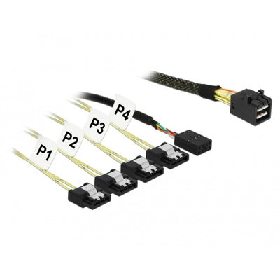 Delock Mini SAS HD SFF-8643> 4x SATA 7-pin