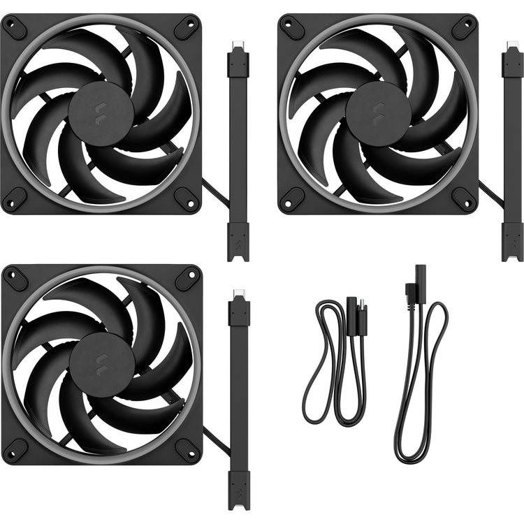 Fractal Design Momentum 14 RGB-Gehäuselüfter (schwarz, 3 Stück, 140 x 140 x 25 mm, PWM)