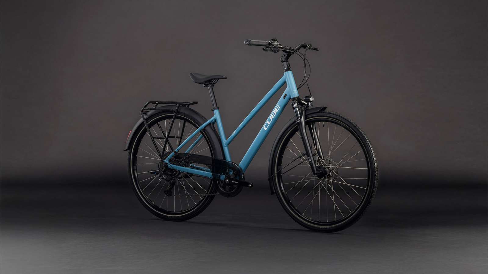 Cube tourt mit einem Bluebird'n'grey Trapez