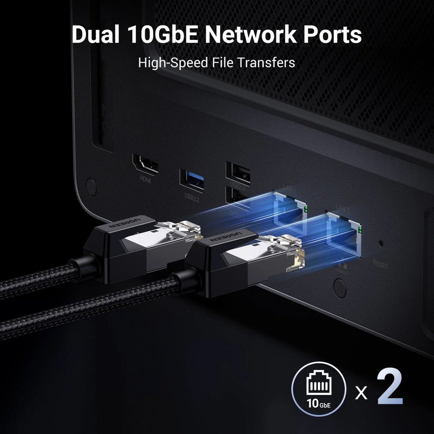 Ugreen nasync dxp6800 pro (grau, 2x 10GB, HDMI, Thunderbolt 4 (40GB s))