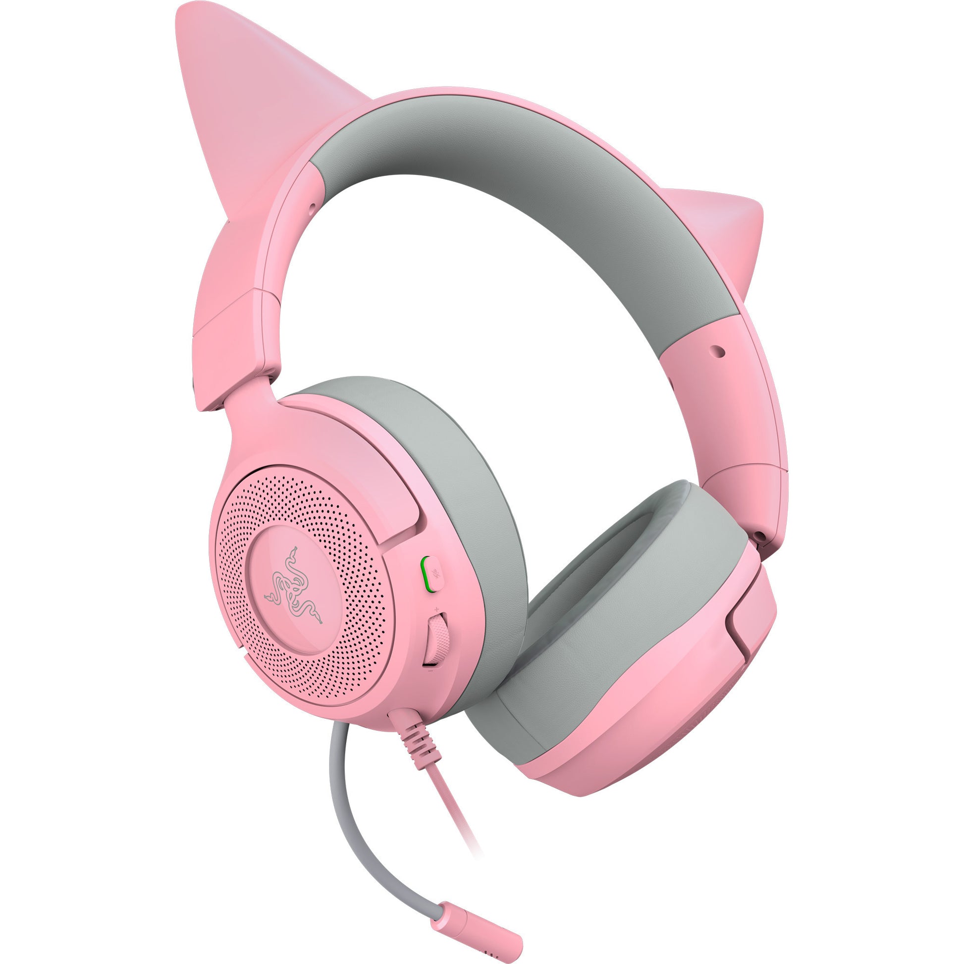 Razer Kraken Kitty V3 X Quartz Over-Ear-Gaming-Headset (Rosa Grau)