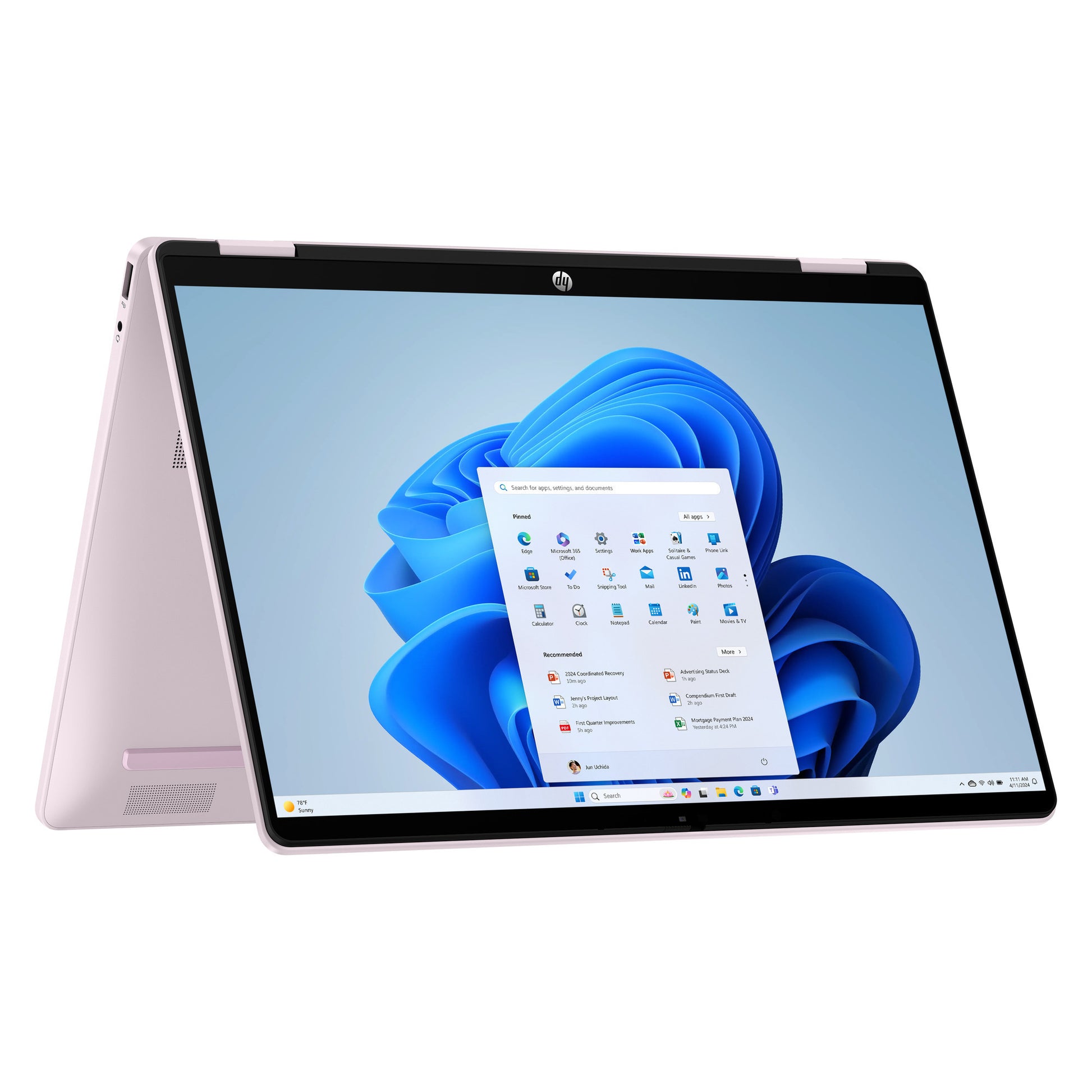 HP Omnibook 5 Flip 2-in-1 14-fp0252ndx 14 Laptop (hellrosa | Core 5 120u | Intel-Grafik | 8 GB | 512 GB SSD | Touch)