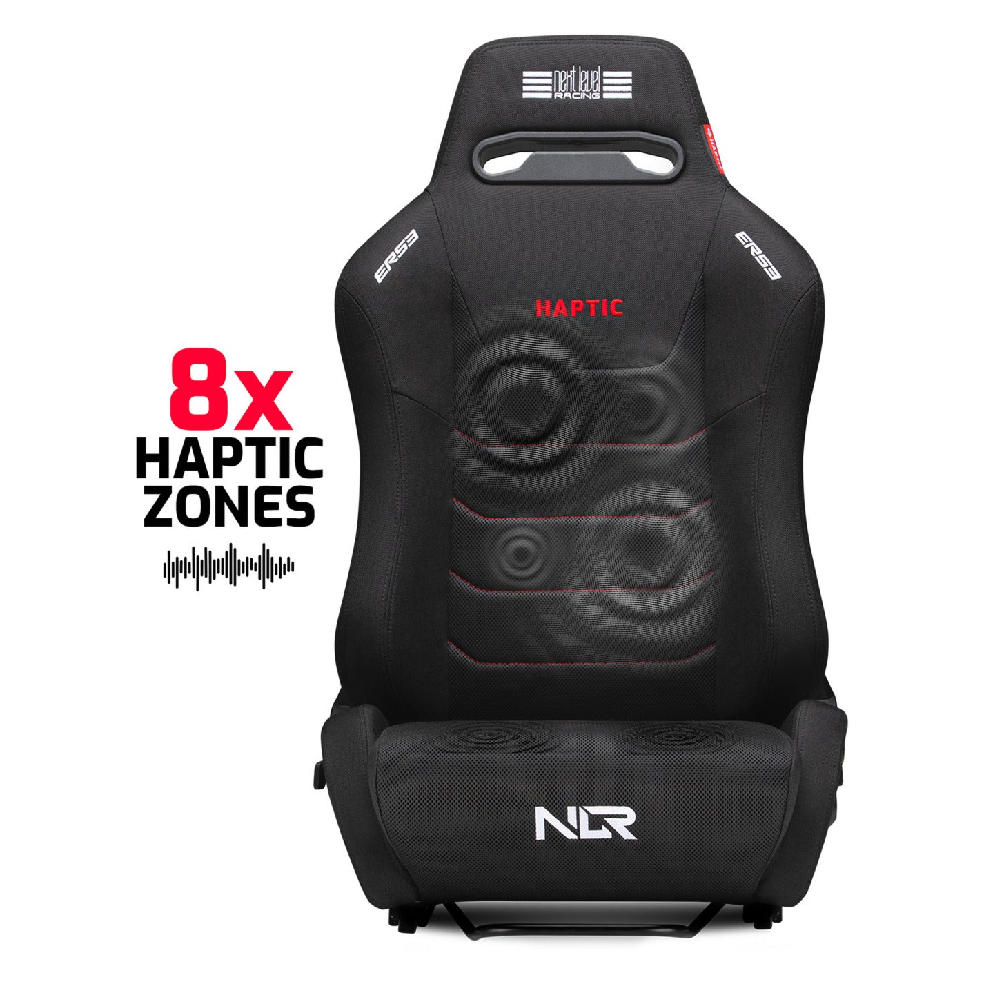 Next Level Racing ERS3 Rennstuhl mit haptischem Feedback, Sim-Rennsitz (schwarz)