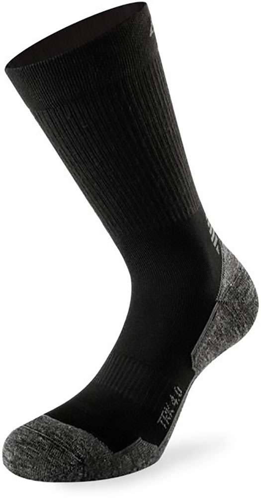Lenz Walking Socken Trekking 4.0 Polypropylen Schwarz Grau Größe 35-38