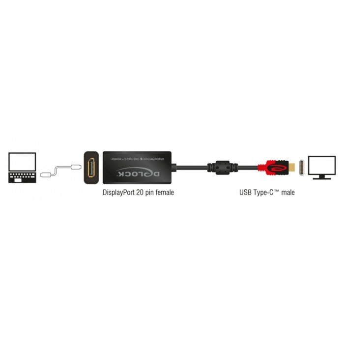 Delock DisplayPort-Adapter für USB-C Monitor 4K