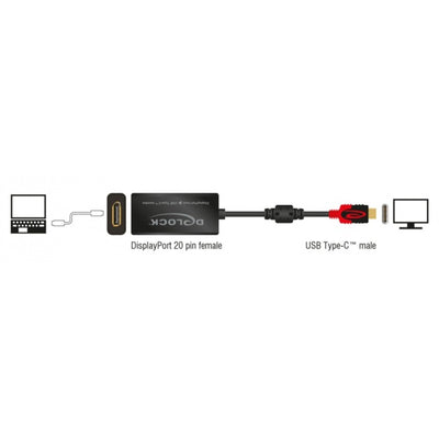 Delock DisplayPort-Adapter für USB-C Monitor 4K