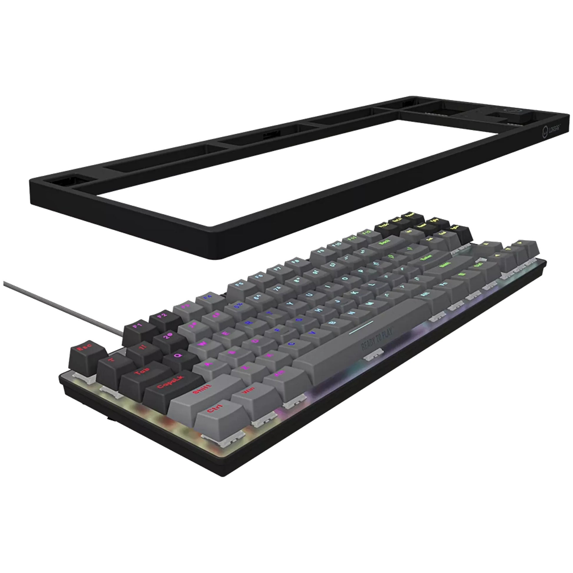 Lorgar Azar 514TKL, Gaming-Tastatur (schwarz, US-Layout, Logar Dream, TKL, RGB)