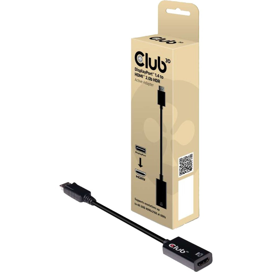 Club 3D DisplayPort 1.4 zu HDMI 2.0B HDR Active Adapter