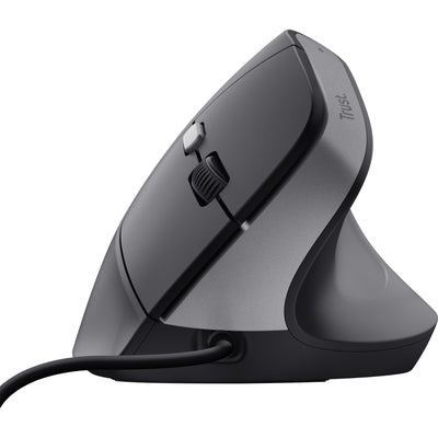Ergonomische Maus Trust Bayo II (schwarz, 800 dpi – 2.400 dpi)