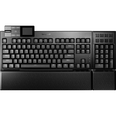 Ruhig sein! Dark Mount Silent Tactile RGB mechanische Gaming-Tastatur (schwarz, US-Layout (QWERTY), Silent Tactile, 100 %, Argb, PBT Double-Shot-Tastenkappen, Media Dock)