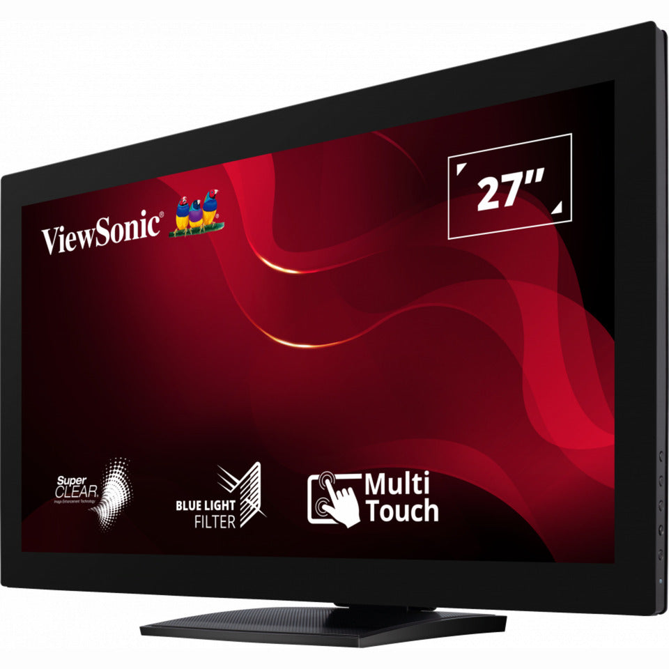 Viewsonic 10-Punkt-Touchscreen-Monitor TD2760 27 (schwarz, 1x HDMI, 1x Display-Port, VGA, USB-A, USB-B)