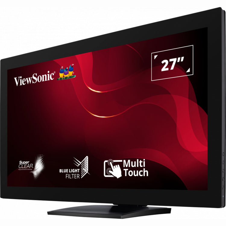 Viewsonic 10-Punkt-Touchscreen-Monitor TD2760 27 (schwarz, 1x HDMI, 1x Display-Port, VGA, USB-A, USB-B)