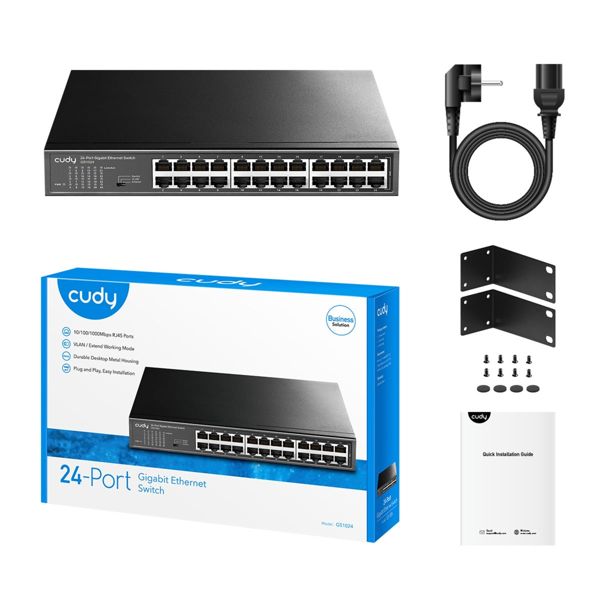 Cudy 24-Port-Gigabit-Metall-Switch (schwarz)