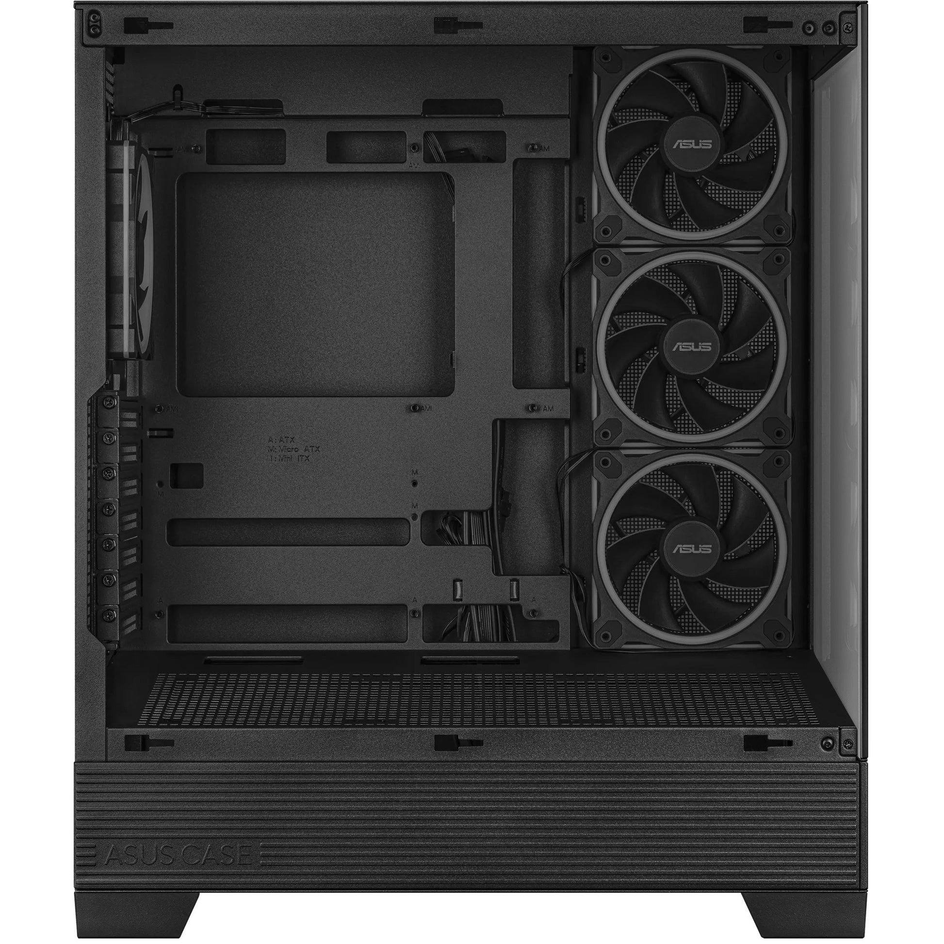 Asus a31 plus Midi-Tower-Gehäuse (schwarz | 2x USB-A | 2x USB-C | gehärtetes Glas)