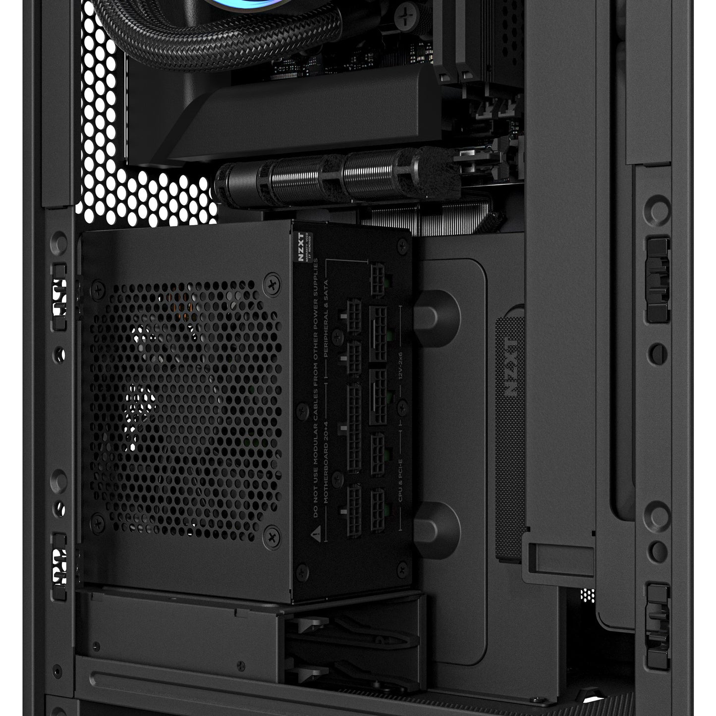 Nzxt h2 flow Mini-Tower-Gehäuse (schwarz | 2x USB-A | 1x USB-C | gehärtetes Glas)