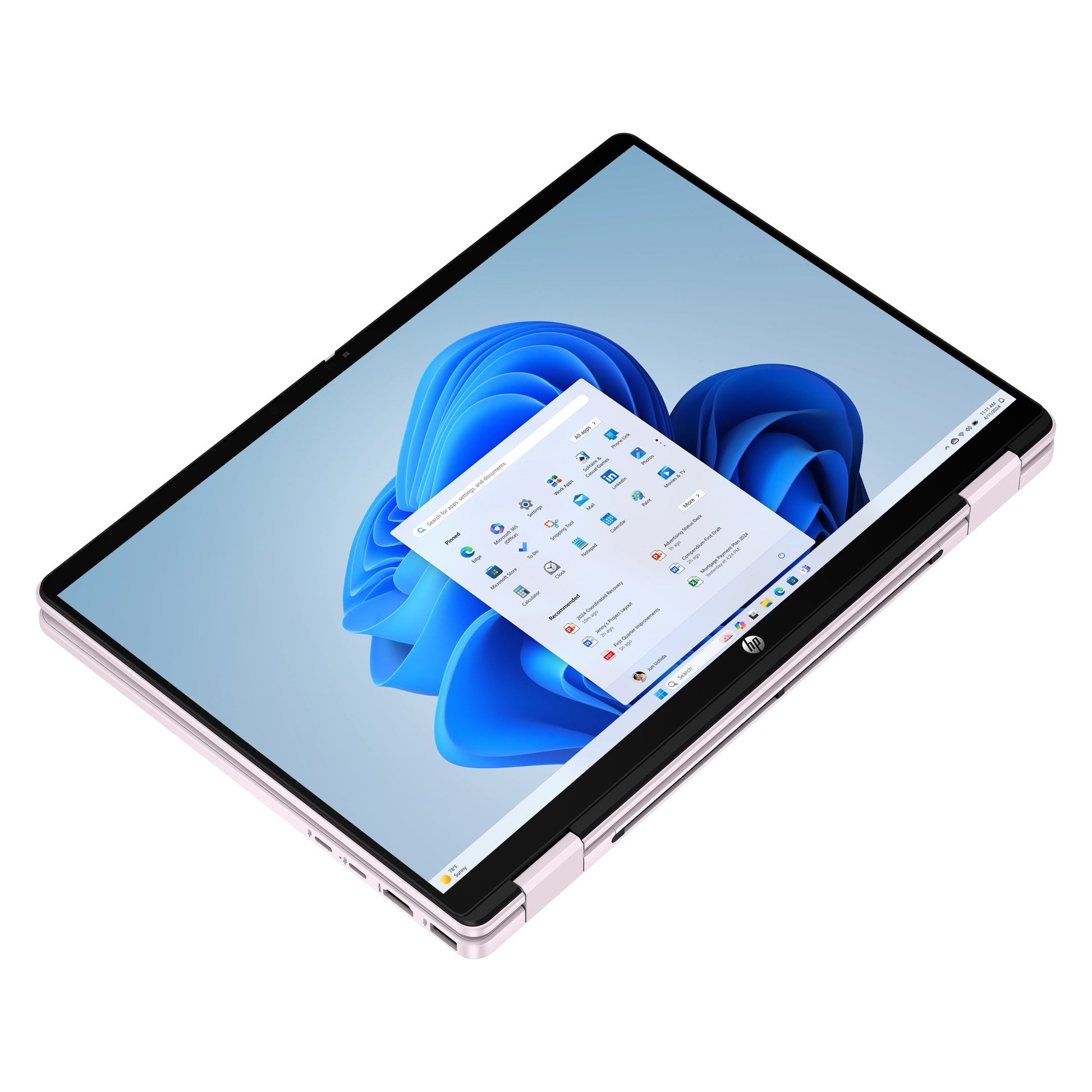 HP Omnibook 5 Flip 2-in-1 14-fp0252ndx 14 Laptop (hellrosa | Core 5 120u | Intel-Grafik | 8 GB | 512 GB SSD | Touch)