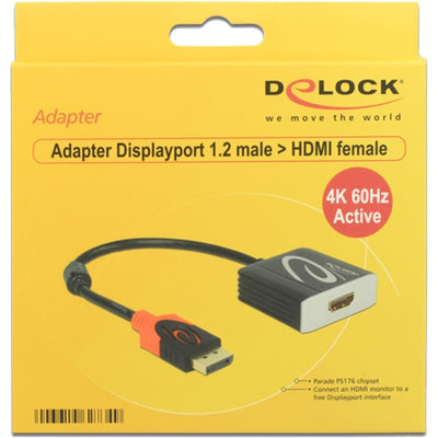Delock -Adapter DisplayPort 1.2> HDMI 4K 60 Hz aktiv