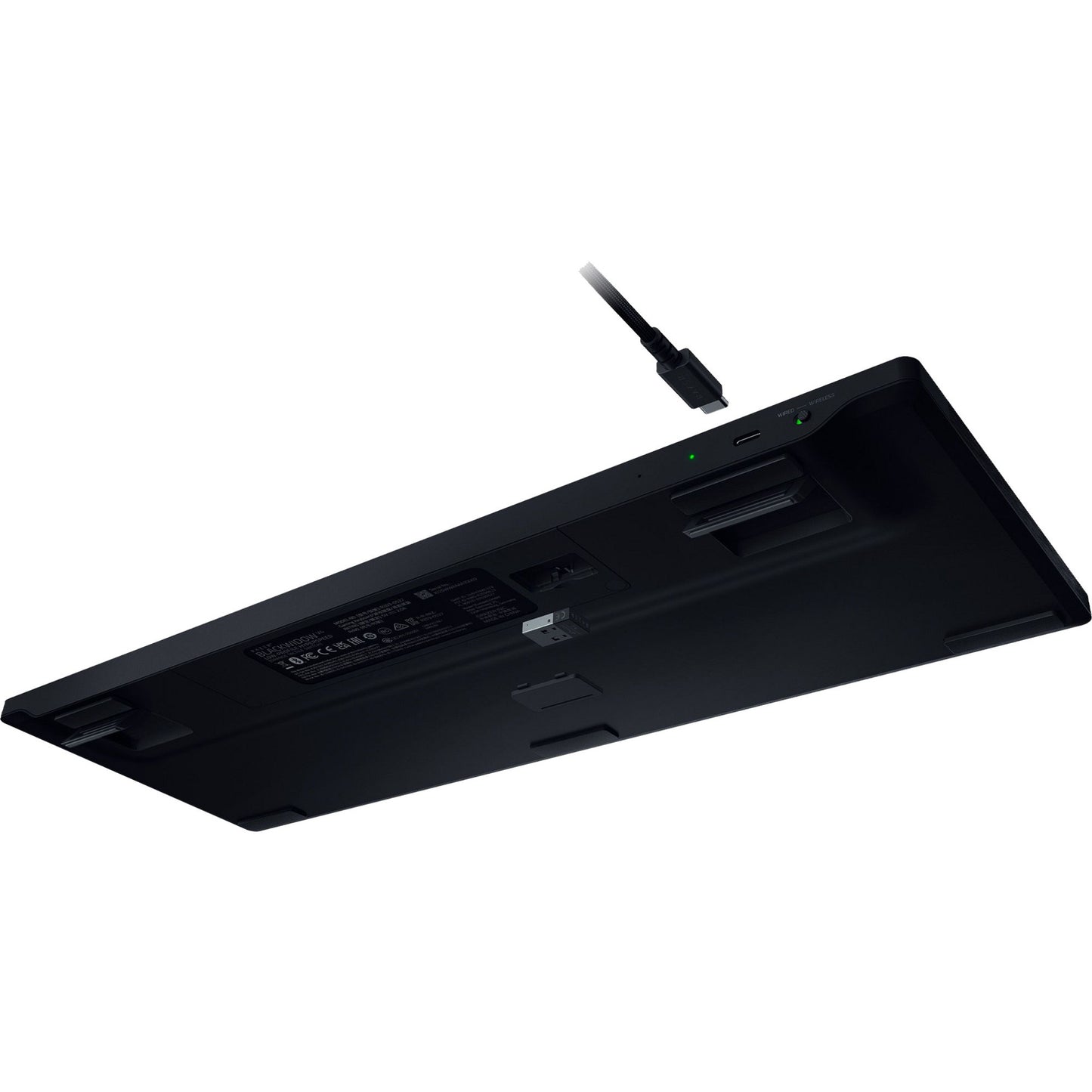 Razer Blackwidow V4 Low-Profile-Hyperspeed-RGB-Mechanische Gaming-Tastatur (Schwarz, US-Layout (QWERTZ), Low-Profile-Gelb, 100 %)