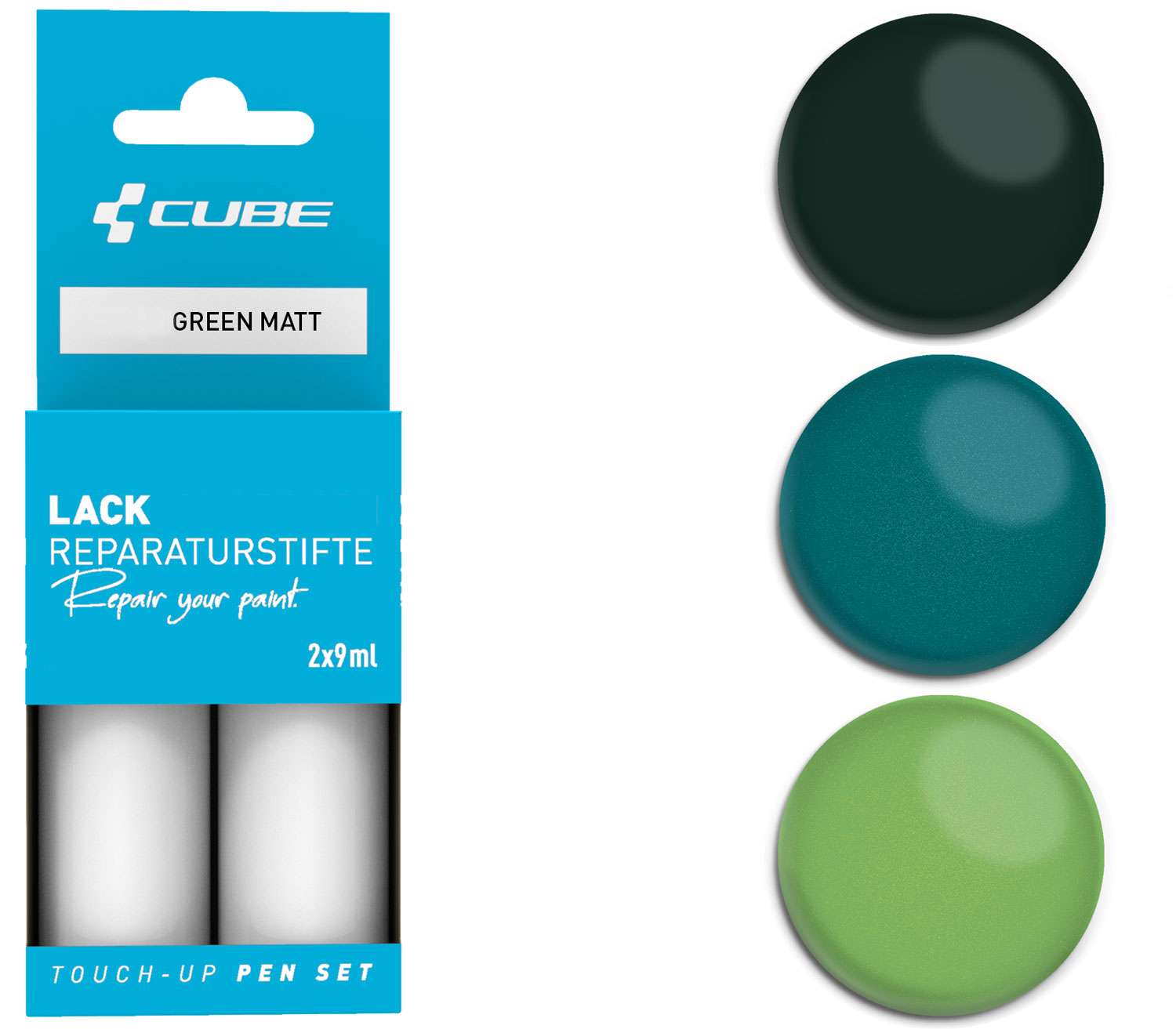 Cube Lackstift-Set grün matt