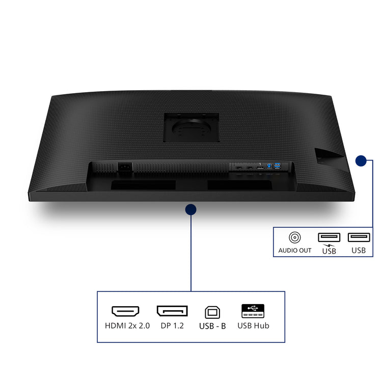 Philips 32b2n3500 31,5 Monitor (schwarz, 2x HDMI, DisplayPort, 3x USB-A, USB-B)