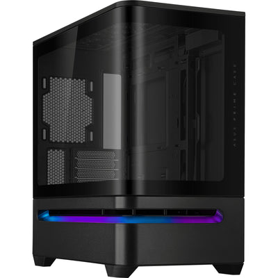 Asus Prime Ap202 Midi Tower Gehäuse (schwarz | 2x USB-A | 1x USB-C | RGB | gehärtetes Glas)