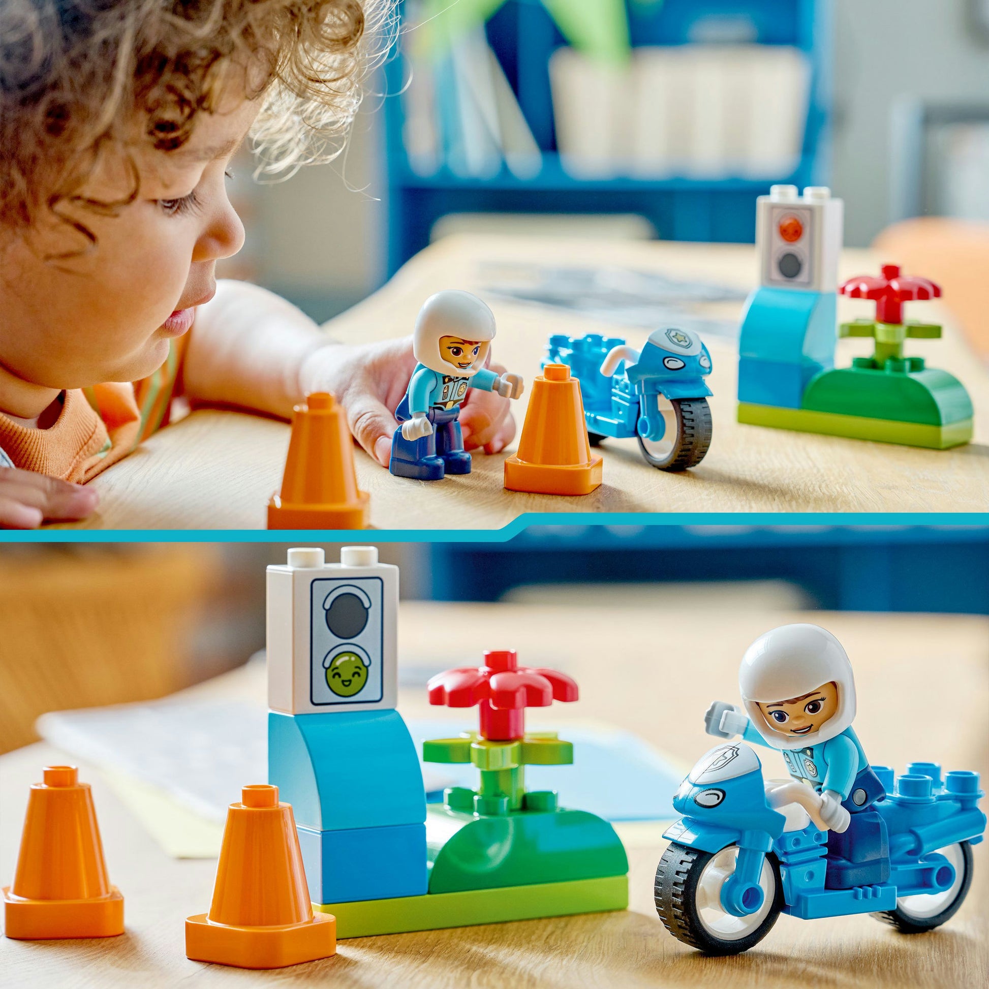 Lego 10471 Duplo Stadtblaues Polizeimotorrad | 2 Stk