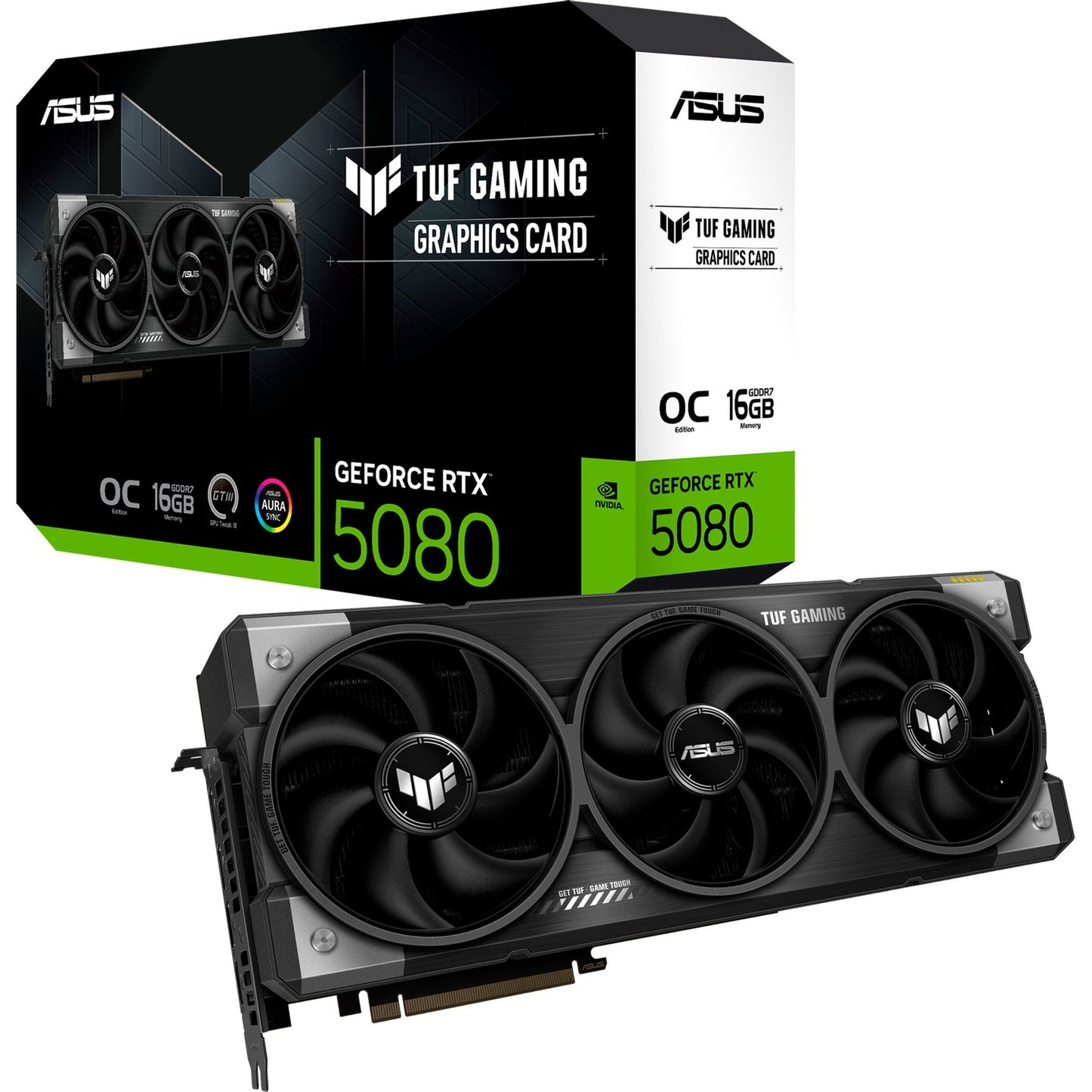 Asus Tuf Gaming GeForce RTX 5080 OC 16GB Grafikkarte (3x DisplayPort, 2x HDMI)