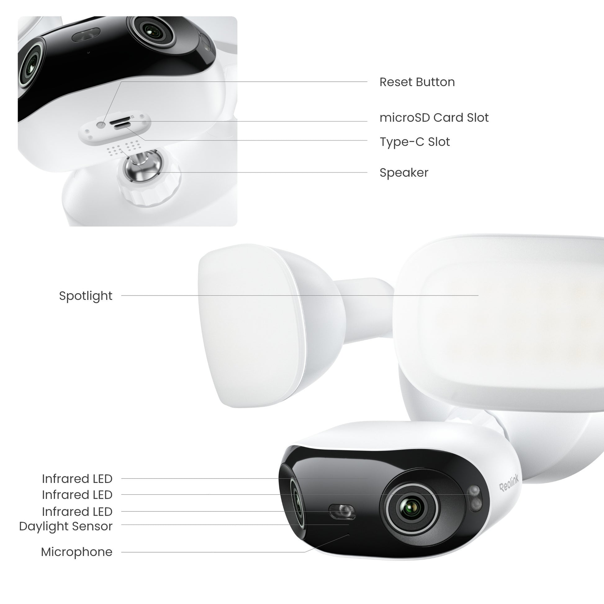 Reolink F751W Elite Flutlicht-WLAN-Überwachungskamera (Weiß, UHD 4K, WLAN)