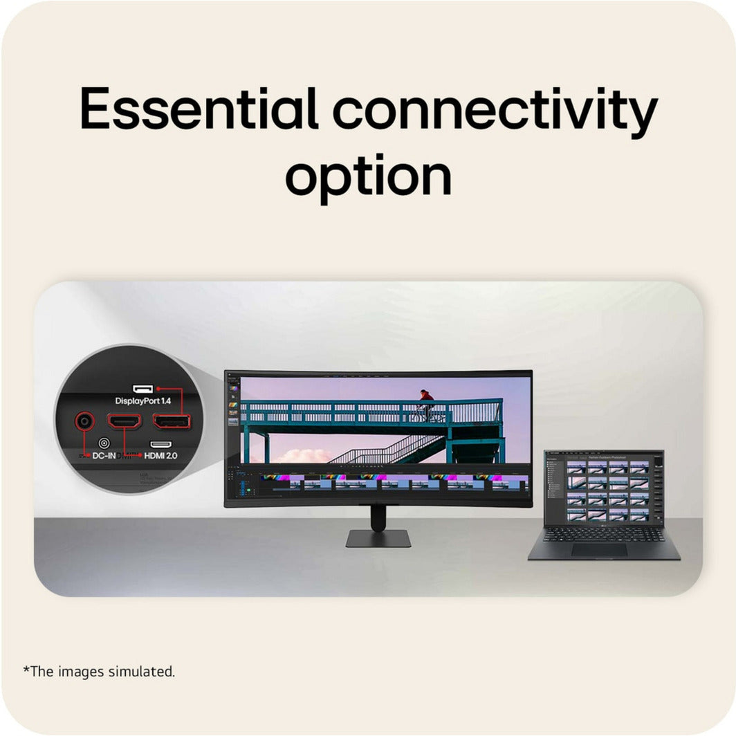 LG Ultrawide 34U601B-B 34 gebogener Monitor (Schwarz, HDMI, DisplayPort, AMD FreeSync, 120 Hz)