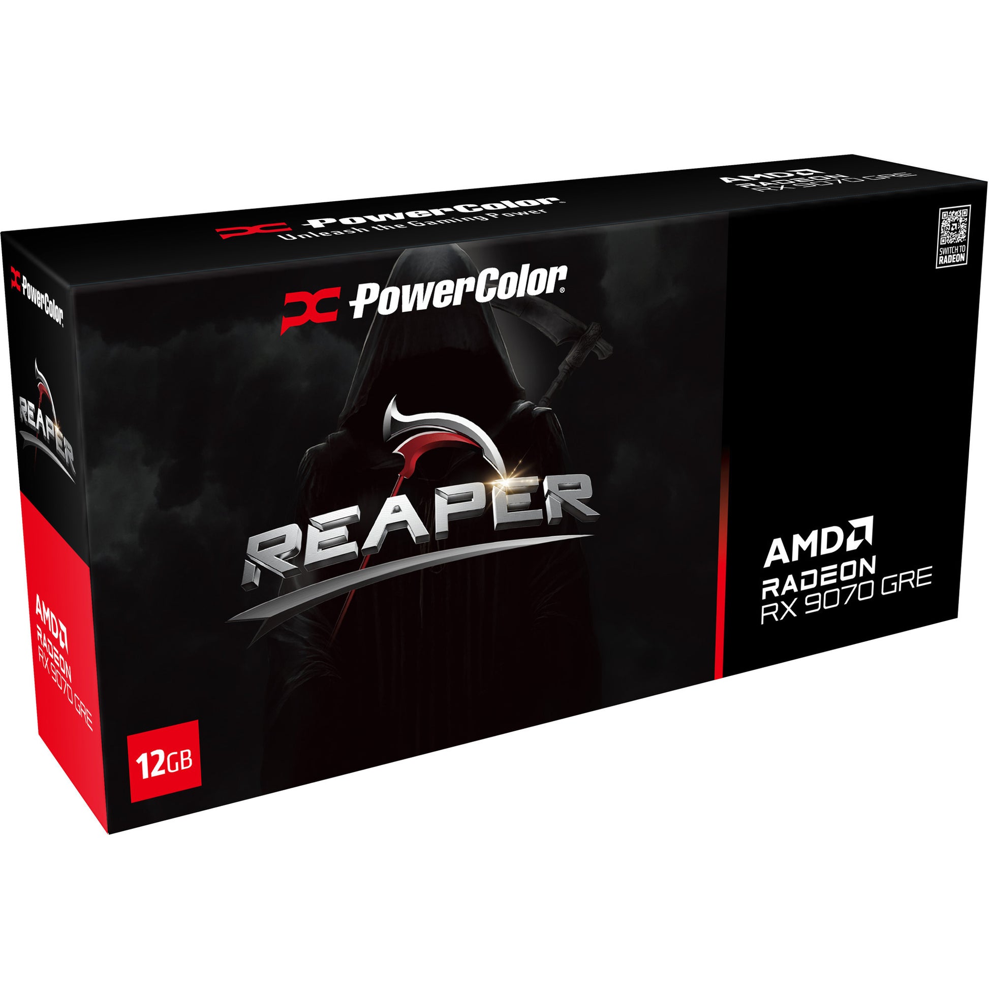 Powercolor Radeon RX 9070 Gre Reaper 12GB GDDR6 Grafikkarte (schwarz, RDNA4, 3x Display Port, 1x HDMI 2.1)