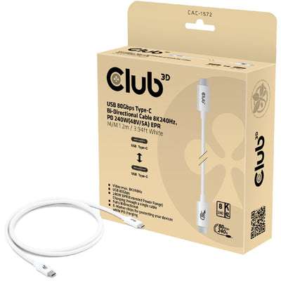 Club 3D USB-C 80Gbit / s zertifiziert 240W 8K 240 Hz